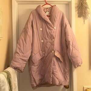Free People Pink Puffer Jacket